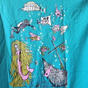 Vintage Prom T-Shirt Women's Size Large Under The Sea Made In USA Single Stitch
